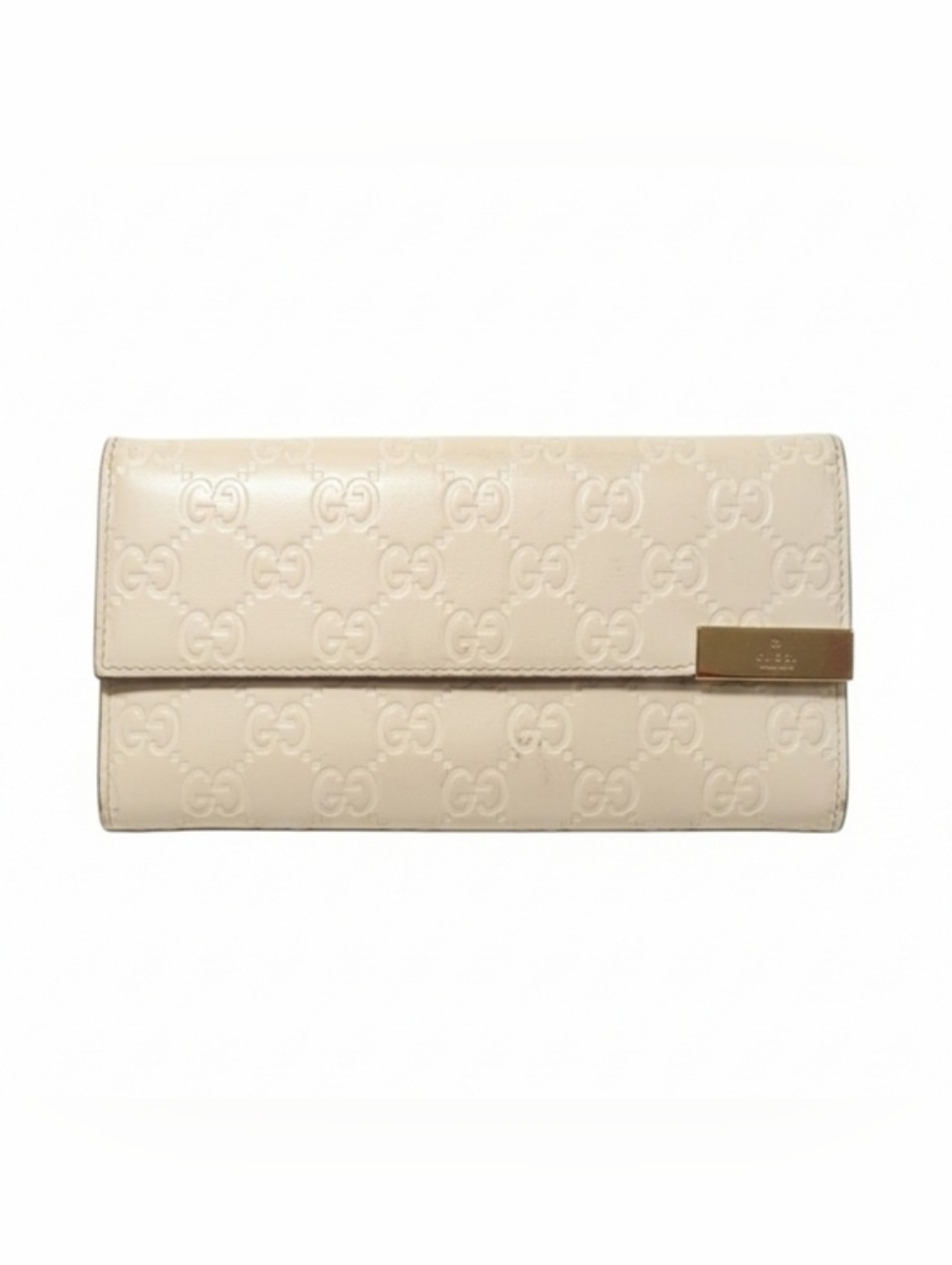 Gucci Cream Guccissima Wallet - EUC!